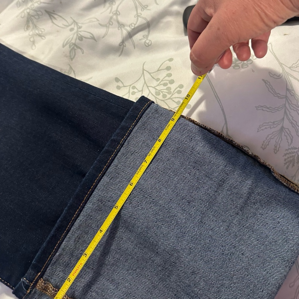 Zara Indigo Cuffed Wide Leg Jeans - Picture 6 of 10